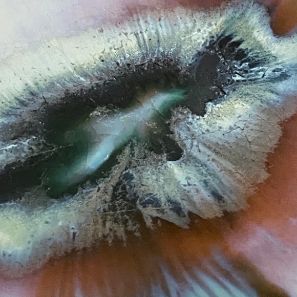 Vintage ccc Canada pottery, Mid-Century Modern Aurora Borealis dish - Picture 12 of 16